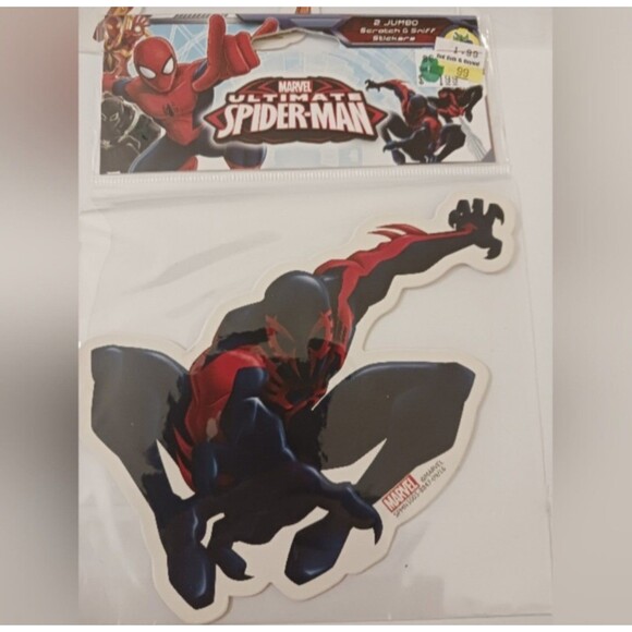 Scratch and Sniff Spider-Man Stickers Lot of 10 Stickers ~ 5 Scents NEW SEALED - Picture 3 of 6